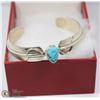 Image 1 : .925 SILVER BRACELET W/TURQUOIS