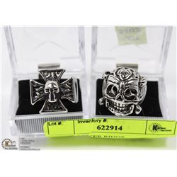 LOT OF 2 BIKER RINGS