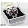 Image 1 : MEN'S HEAVY STAINLESS STEEL SKULL RING SZ10