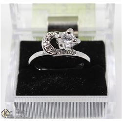 9K WHITE GOLD FILLED & AAA CZ RING