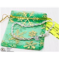 WOMEN SILVER PLATED TWIST CHARM CHAIN