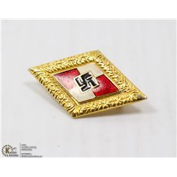 GERMAN NAZI HITLER YOUTH PIN STAMPED WITH RZM