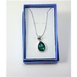 BLUE/GREEN FIRE OPAL & CHAIN
