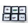 Image 1 : LOT OF 6 FASHION RINGS