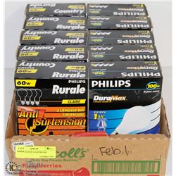 FLAT OF 40 NEW LIGHTBULBS