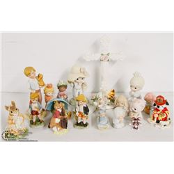 LOT OF PRECIOUS MOMENTS AND OTHER FIGURINES