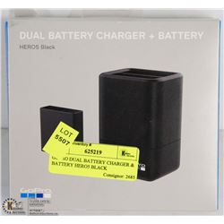GOPRO DUAL BATTERY CHARGER & BATTERY HERO5 BLACK