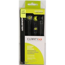MONSTER CLARITY HD IN-EAR HEADPHONES