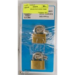 LOT OF 10 BRASS PAD LOCKS 35MM