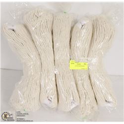 LOT OF 5 COTTON MOP HEADS