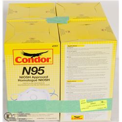 LOT OF 4 12PK CONDOR N95 NOISH APPROVED