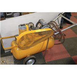YELLOW AIR-O-MATIC 110V COMPRESSOR "SENIOR" ON