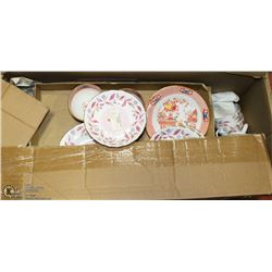 BOX W/ PARTIAL SET OF TUSCAN FINE BONE CHINA AND