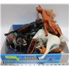 Image 1 : BOX OF ASSORTED HORSE FIGURINES