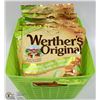 Image 1 : BASKET WITH 8 BAGS OF WERTHERS CARAMEL APPLE