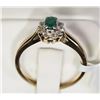 Image 2 : #3-10K YELLOW GOLD EMERALD & DIAMOND RING