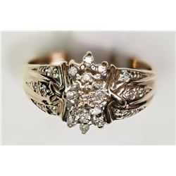 #4-14K YELLOW GOLD DIAMOND RING