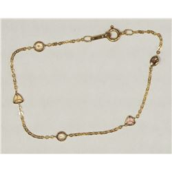 #8-10K YELLOW GOLD SAPPHIRE BRACELET