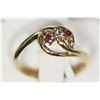 Image 2 : #9-10K YELLOW GOLD RUBY & DIAMOND RING