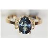 Image 1 : #19-14K YELLOW GOLD TANZANITE & DIAMOND RING