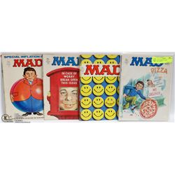 LOT OF 4 EARLY 70S MAD MAGAZINES