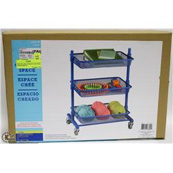NEW ROLLING STORAGE CART WITH MESH BASKETS -