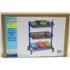 Image 1 : NEW ROLLING STORAGE CART WITH MESH BASKETS -