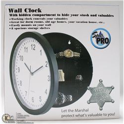 NEW  WALL CLOCK SAFE WITH HIDDEN COMPARTMENT