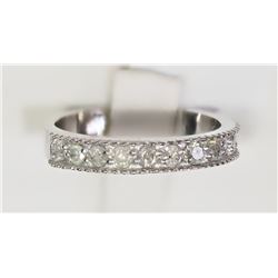 #27-14K WHITE GOLD DIAMOND BAND