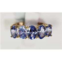#30-10K YELLOW GOLD TANZANITE RING