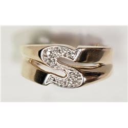 #34-10K DIAMOND "S" MEN'S RING