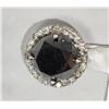 Image 1 : #38-14K WHITE GOLD BLACK & WHITE DIAMOND PENDANT