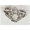 Image 1 : #40-14K WHITE GOLD DIAMOND RING