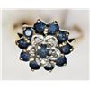 Image 1 : #43-10K YELLOW-WHITE GOLD SAPPHIRE & DIAMOND RING