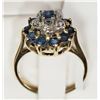 Image 2 : #43-10K YELLOW-WHITE GOLD SAPPHIRE & DIAMOND RING