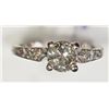 Image 1 : #50-14K WHITE GOLD DIAMOND RING
