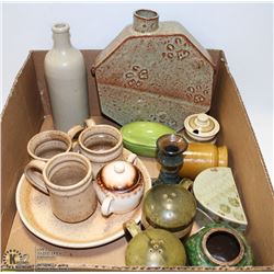 BOX FULL OF STONEWARE COLLECTION - SOME