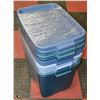 Image 1 : BUNDLE OF 4 RUBBERMAID STORAGE
