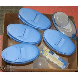 BOX W/5 LARGE RUBBERMAID MULTI-PURPOSE