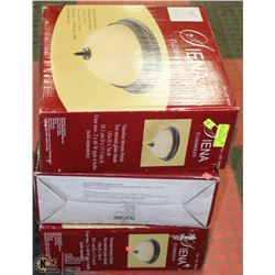 LOT OF 3 SIENA FLUSHMOUNT VENETIAN BRONZE FINISH