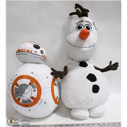 BOX WITH STAR WARS & FROZEN STUFFED TOYS
