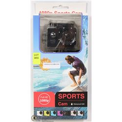 NEW 1080P SPORTS ACTION CAM WITH MOUNTS