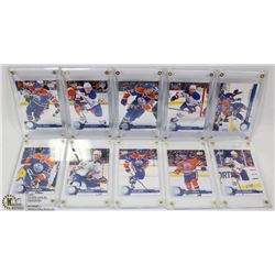 SET OF 10 2016-17 ENCASED OILERS CARDS