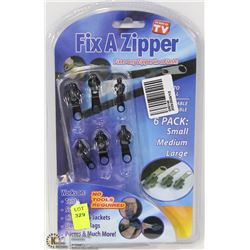 NEW 6 PC FIX A ZIPPER REPAIR KIT
