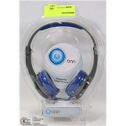 PAIR OF NEW ONN OVER EAR HEADPHONES