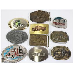 BOX OF ASSORTED BELT BUCKLES