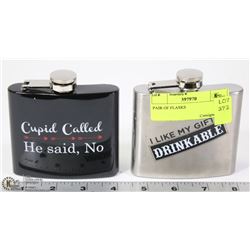 PAIR OF FLASKS