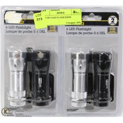 LOT OF 4 LED FLASHLIGHTS