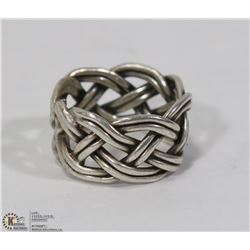 BRAIDED STERLING SILVER RING SIZE 7