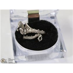 STERLING SILVER DRAGON RING SIZE 8